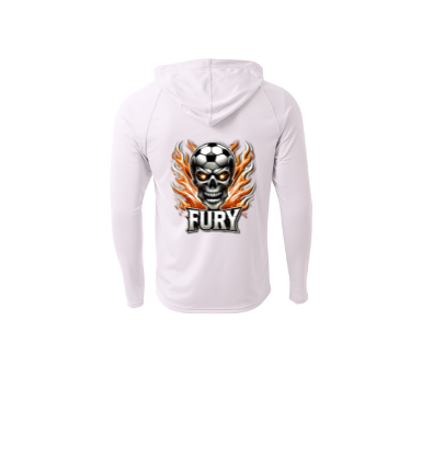 Fury Hooded Dry fit shirt Large Logo (2 Sides)
