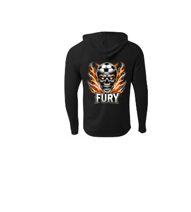 Fury Hooded Dry fit shirt Large Logo (2 Sides)
