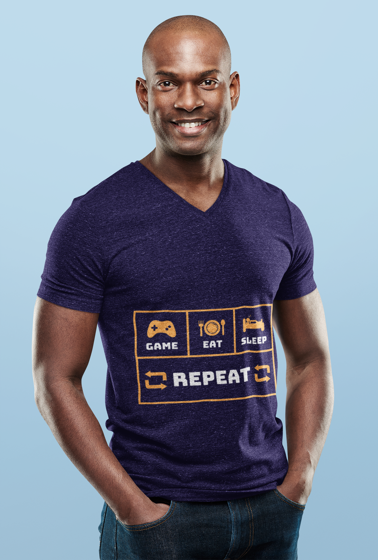 Adult V Neck T Shirt