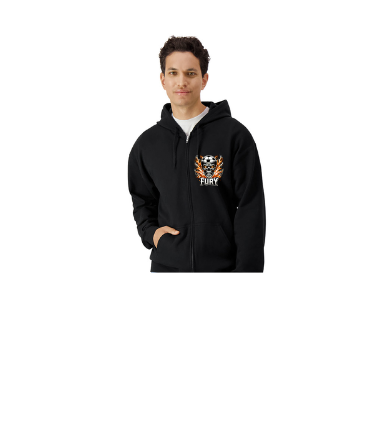 Fury Zipper Hooded Sweatshirt