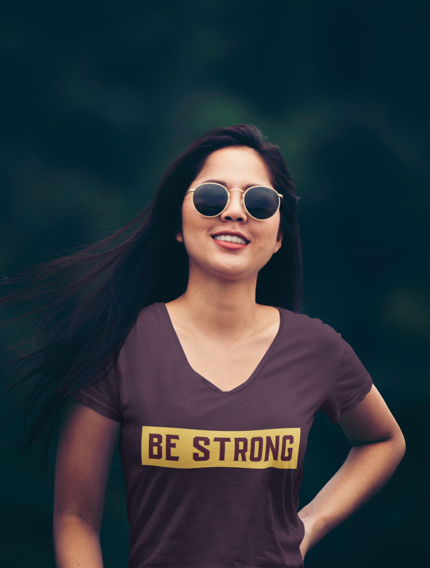Adult V Neck T Shirt