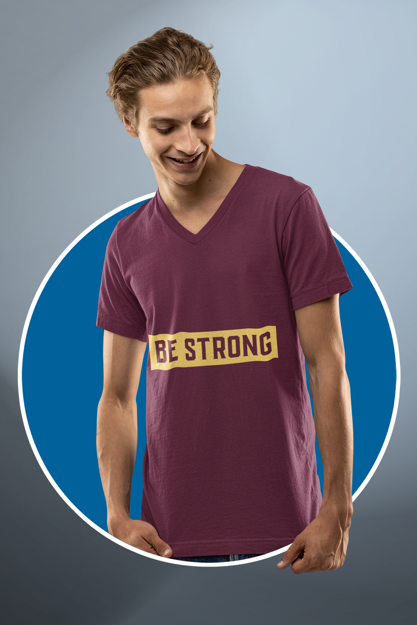 Adult V Neck T Shirt
